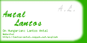antal lantos business card